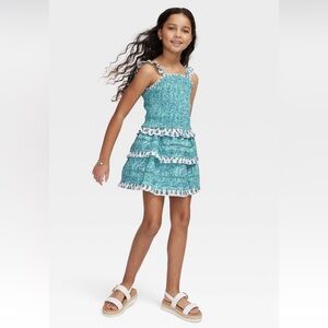 Roller rabbit x target girl’s Adaptive garden floral top & tiered mini skirt set